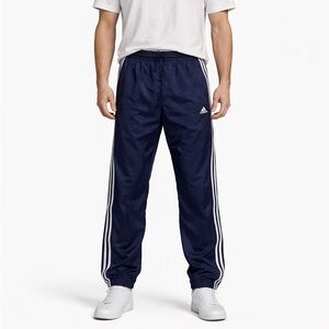 Adidas Size Large Vintage Navy Blue Athletic Wind Pants.